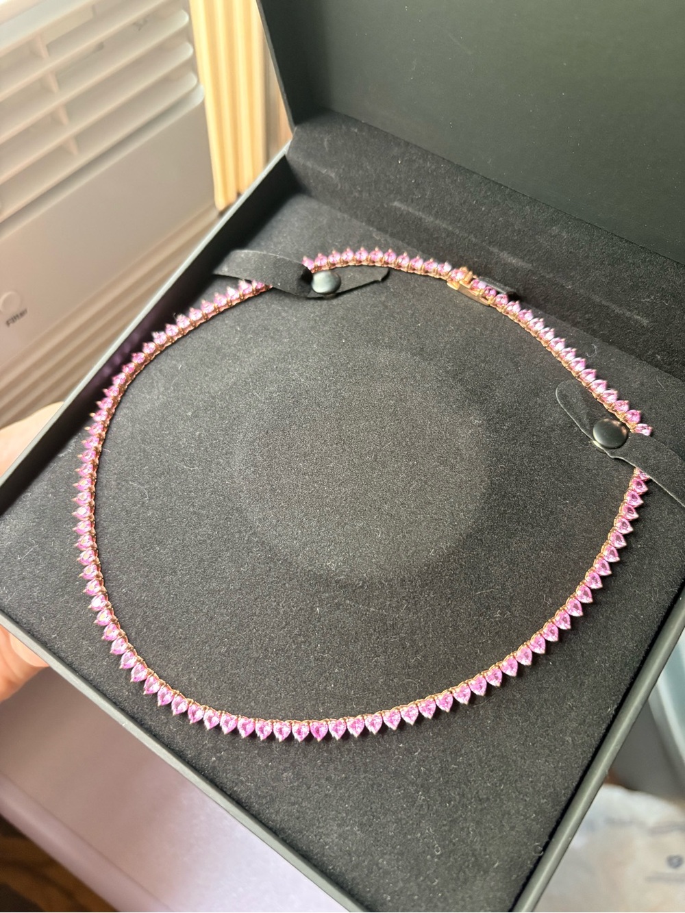 Zales Heart Tennis Necklace